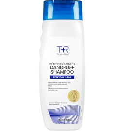 True+Real Classic Everyday Clean Anti-Dandruff Shampoo, Pyrithione Zinc 1%, Daily Use Scalp Care for All Hair Types, 14.2 Fl Oz, 1 pk