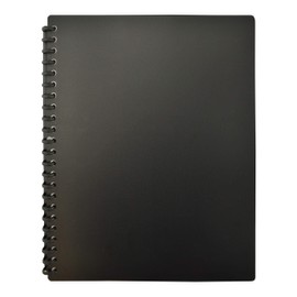 Bantex, Refillable Display Book A4, 20 Pockets, Durable PP Black Cover, Portrait