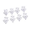 50Pcs Tulip Paper Clips Cute Purple Tulip Design Durable Metal