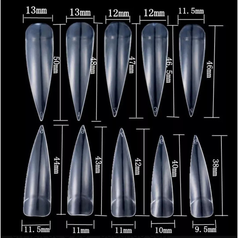 Love Crazy Tips Stiletto Completo Cristal 500pz