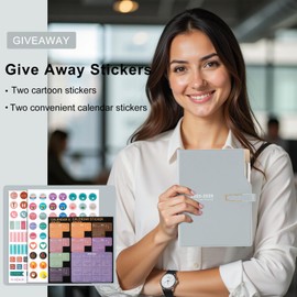 Academic Diary 2025-2026 A5 Day to Page July 2025 to June 2026 Diary Organiser with Calendar Stickers Agenda Planner with Pen Holder and Pen High Quality