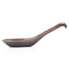 Japanese Black Tenmoku Glazed Ceramic Ramen & Soup Spoon