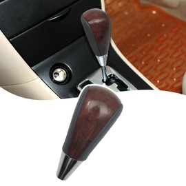 VKGUG Gray Leather Walnut Wood Gear Shift Knob Shifter Compatible with Toyota Corolla Avalon RAV4 4Runner Sienna Camry Tacoma Yaris Lexus ES is GS SC RX LS LX