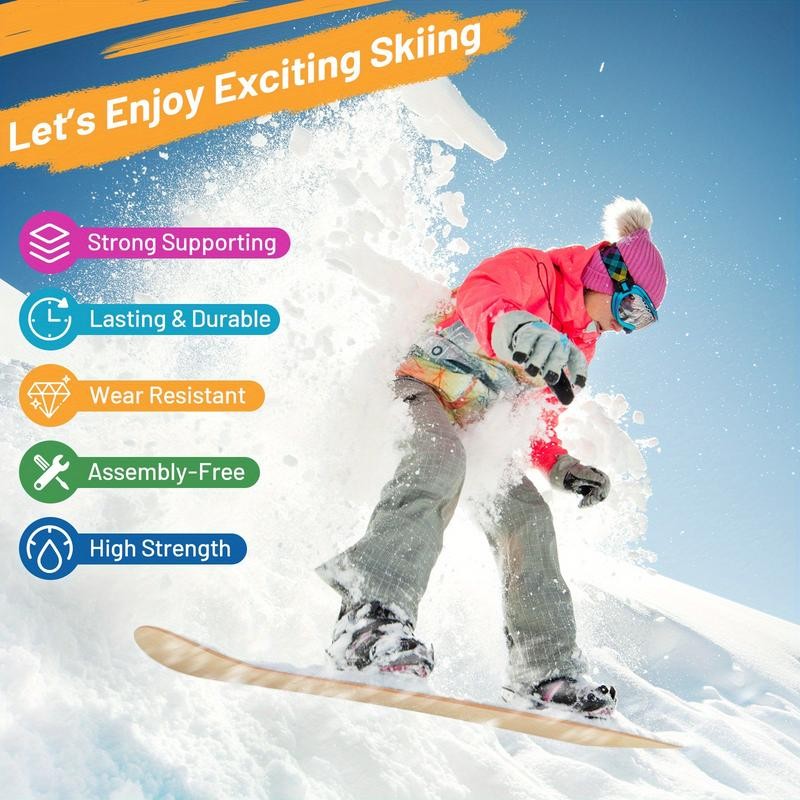 Multigot Sledding Board Skiing Board W/Adjustable Foot Straps Winter Sports