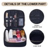 TANPADUAJI Double Layer Travel Makeup Bag Portable Large Cosmetic Case