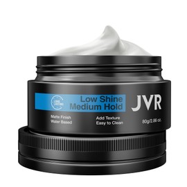 JVR Matte Texture Hair Styling Clay, Medium Hold, Low Shine, 80 g, Water Soluble Formula (80 g, Fresh)