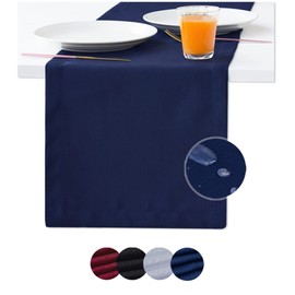 Navy Blue Table Runner 60 inch, Waterproof Coffee Table Runner, Dresser Scarf, Outdoor Long Dining Table Runners, Geometric Decor for Nightstand, Dinner Parties, Wedding, Independence