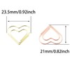 TAODAN 100PCS Gold and Rose Gold Heart Shaped Paper Clip
