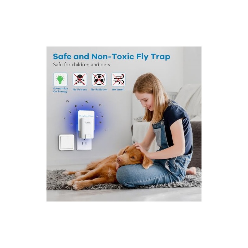 Indoor Fly Trap with UV Light - 2 Devices &