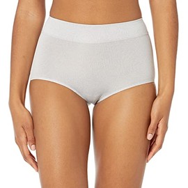 Warner's Women's No Pinching No Problems Dig-Free Comfort Waist Microfiber Brief 5738, Platinum Floral Print, 9