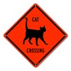 PetKa Signs and Graphics PKAC-0183-NA_ "Cat Crossing" Aluminum Sign, Black
