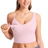 MOMANDA Women's Nursing Bras Longline Sports Breastfeeding V Neck Sleeveless