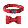 Unique style paws Dog Collar with Removable Bow Tie, Dog