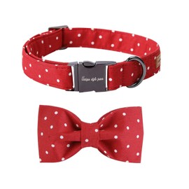Unique style paws Dog Collar with Removable Bow Tie, Dog Collars with Bow for Small, Medium, Large Dogs, Adjustable Bow Tie Dog Collar XXS-XL