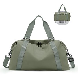 Weekender Overnight Bag for Women, Lightweight Travel Duffel Bag with Trolley Sleeve and Wet Pocket, Carry on Bag Personal Item Travel Bag, Waterproof Sports Gym Tote Bag,Hospital Bag