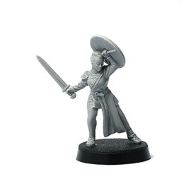 Brother Vinni Female Viking, Wargame Miniature SAGA 28 mm, Resin, Grey