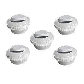 PoolSupplyTown Pool Spa Slotted Opening Hydrostream Return Jet Fitting with 1-1/2" Inch MIP Thread Replace Hayward SP1419A (5 Pack)