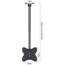 ETHU Ceiling TV Mount, Full Motion Adjustable Bracket Fits VESA 75/200, 14-42 inch LED LCD OLED TVs up to 100lbs.