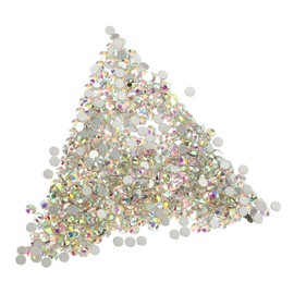 LALAFINA 2880pcs Glass Rhinestones for Nail Art Flat Back Multi-Sized Decorations for Manicure Smartphone Cases and Crafts Durable Crystal Gems for DIY Designs