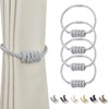 BEL AVENIR Magnetic Curtain Tiebacks, Decorative Drapery Holdbacks Modern Woven