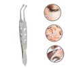 BIUDECO Ergonomic Eyelid Tweezers for Women Stainless Steel Meibomian Gland