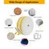 Indoor Weather Stripping, 1/2"(W) x 1/8"(T) x 39.4ft(L) Doors Windows