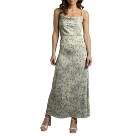 David's Bridal Charmeuse Cowl Neck Sheath Dress, Women's Size 14, Multi