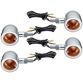 Kitaco 830-0900140B Bread Mini Turn Signal Kit, Jazz (All Models), Chrome/Orange