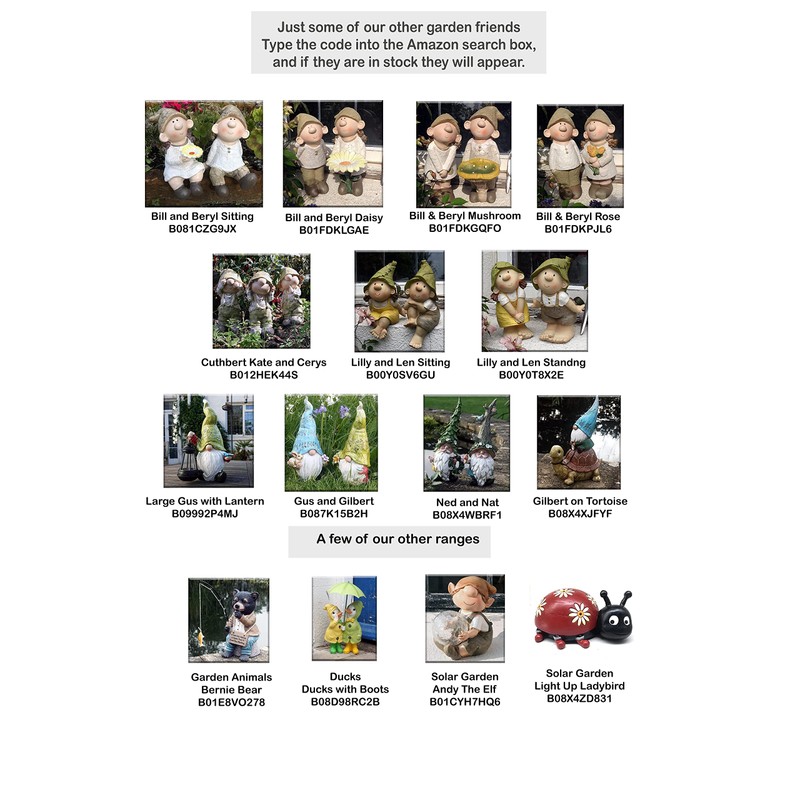 20 cm Dally and Declan Duck with Umbrella Garden Ornament