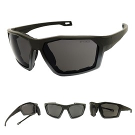 SOL PRO Anti-Fog Motorcycle Riding Glasses, Safety Sunglasses, Wrap Around, Foam Padding, Dustproof Windproof, Hunting, Hiking, Driving, For Men Women