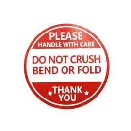 FoxYaye 15 Do Not Crush Labels 2" Stickers Packaging Box Safety Mailing Labels, Small Business Supplies