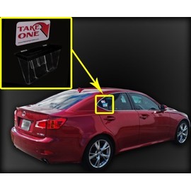 Marketing Holders Black Outdoor Vehicle Business Card Holder Free TAKE A Card Sticker Included as Pictured