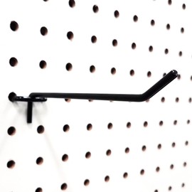 4" Black Metal Pegboard Hooks - 100 Pack