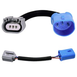 HUIQIAODS 9007 9004 HB5 Male to H13 9008 Female Ceramics Connector Wire Wiring Harnes Adapters Socket for 9007 H13 Headlight Retrofit (Pack of 2