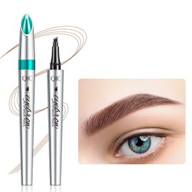 Eyebrow Pencil - Waterproof Tattoo Brow Pen With Fork Tip Long-Lasting Brow Tint For Revolution Makeup Rapid Natural Brow for Beginners (#03 RED BROWN)