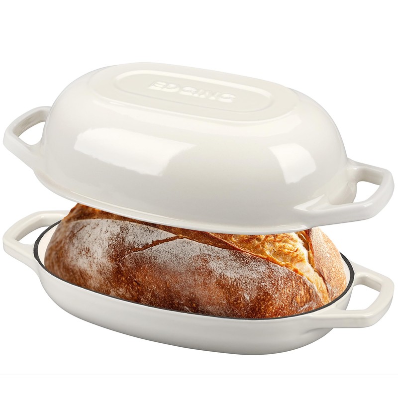 EDGING CASTING Enameled Cast Iron Oval Dutch Oven Pot with