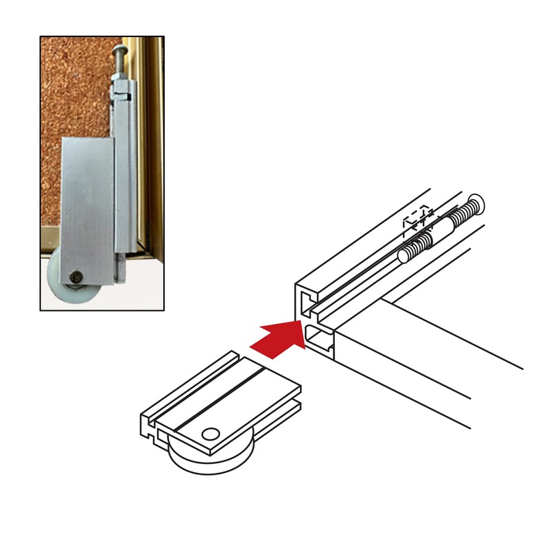 Prime-Line N 6598 Bypass Door Roller Assembly, 1-1/2 in. Nylon