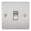 Knightsbridge FP1200BC Flat Plate Intermediate Switch, Brushed Chrome, 10AX, 1G