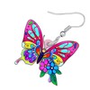 LONYOO Floral Butterfly Earrings Dangle Acrylic Cute Insects Charms Spring