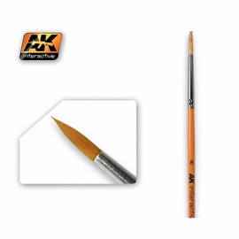 AK Interactive Brushes - Synthetic Round 8 # 00607