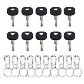 Taicols Set of 20 construction machinery key set, replacement key for mini excavator, stacker, wheel loader, 14603 ignition key, replacement key with key ring for tractors, small excavators,