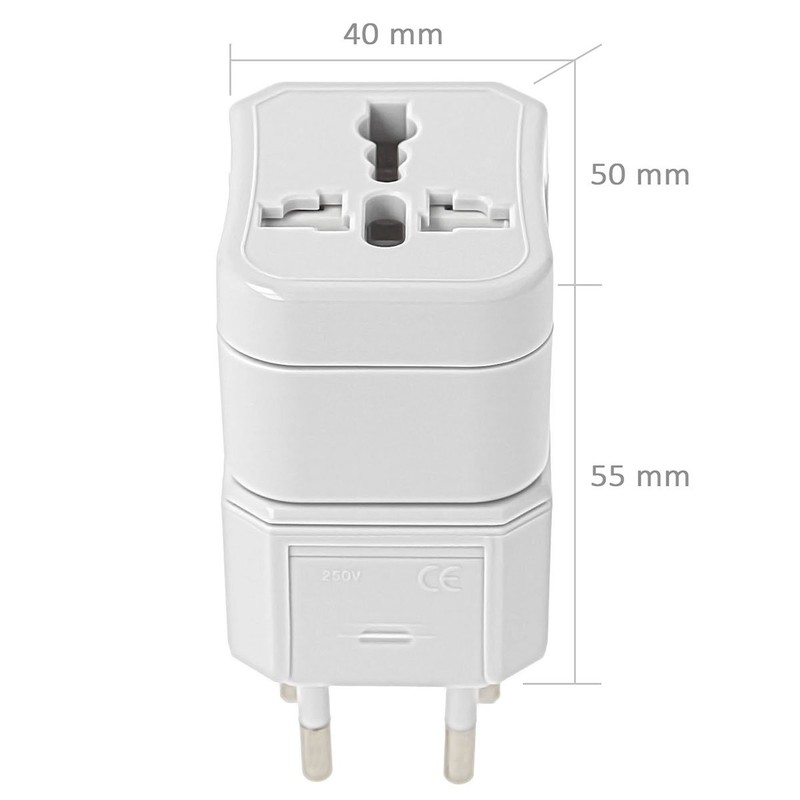 Travel Adaptor Universal 3-Piece 150 Countries EU, USA, AUS, UK