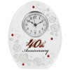 Shudehill 17852 40th Wedding Anniversary Oval Clock Ruby Wedding Gift