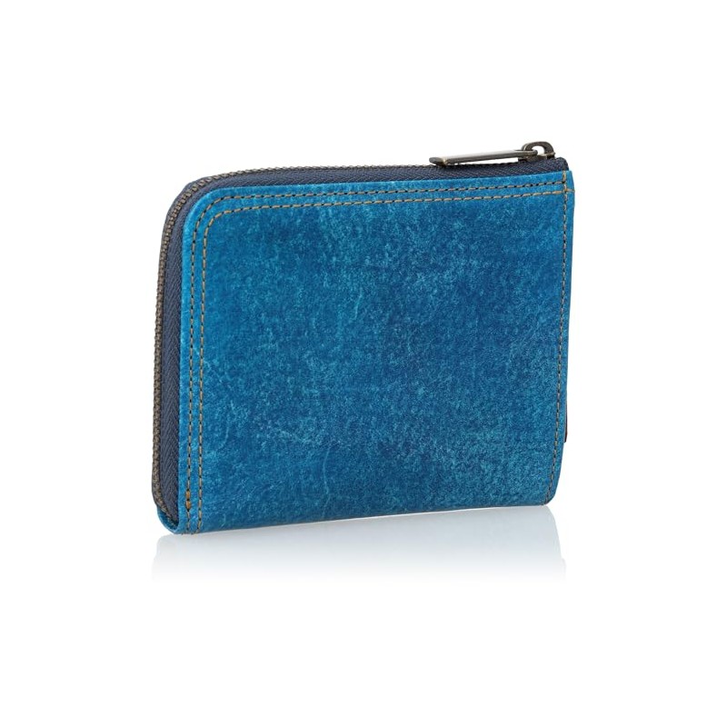 Madijack Soup Denimu No.76180 Denim Bifold Wallet, Denim-Style Leather, Domestic