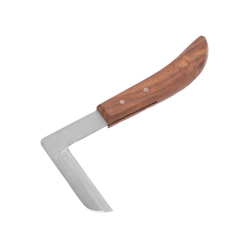 Steel Hoof Knife L Shaped Ergonomic Curved Handle Hoof Trimming