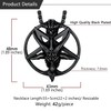 U7 Goat Head Pendant Gothic Punk Chain Black Metal Plated