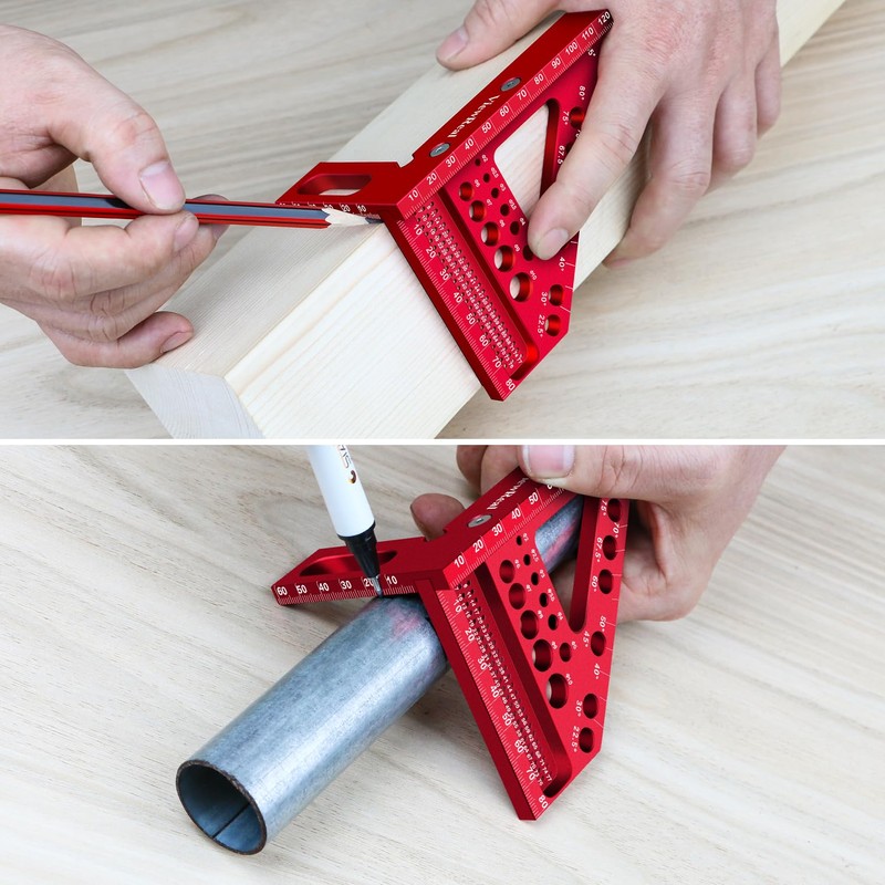 3D Mitre Square Multifunctional 22.5-90 Angle Measure Aluminium Alloy High