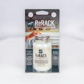 Plasti Dip ReRACK 4 oz White Dishwasher Rack Repair Coating – Flexible Rubber Touch-Up Paint for Rusted Racks, Waterproof, Heat-Resistant, Easy Brush-On Application