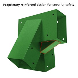 CHICAURA Middle Swing Set Brackets,A-Frame Heavy Duty Steel Swing Set Hardware with All Mounting Accessories - DIY Swing Set Middle Bracket Kit for Backyard, Garden, or Playground, Green