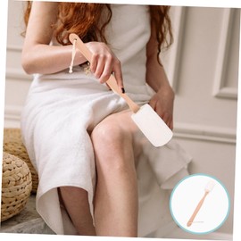 PACKOVE 1pc Natural Loofah Back Scrubber with Handle Exfoliating Bath Brush for Body Wipe Long Gentle Massage Durable and Comfortable Shower Tool for All Skin Types